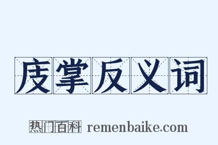 庋掌反义词是什么意思的图片